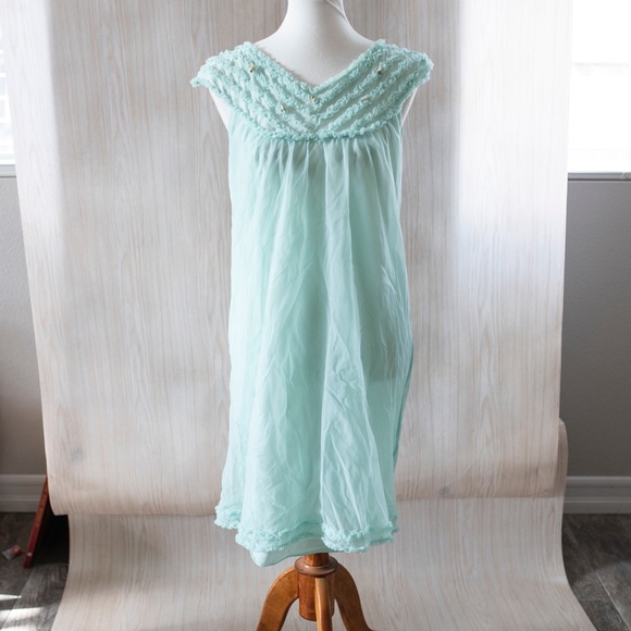 Vintage Teal Nighty - Picture 3 of 14